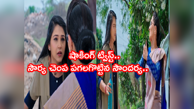 Karthika Deepam Serial ట్విస్ట్: సౌర్య చెంప పగలగొట్టిన సౌందర్య.. నాన్నమ్మ ఆవేశానికి నివ్వెరపోయిన జ్వాల