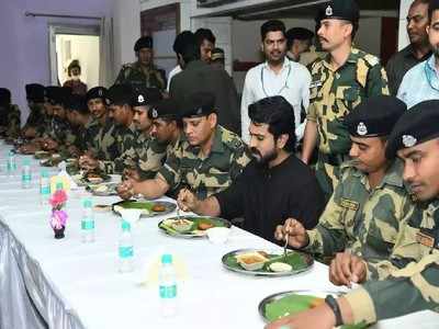 Photos : सैनिक हो तुमच्यासाठी, बीएसएफ जवानांसाठी राम चरणने बोलावले पर्सनल शेफ