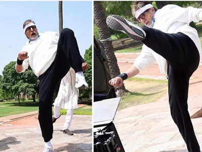 Pics: 79 साल की उम्र में Amitabh Bachchan ने की हाई Kick, इस स्टेप को देख Tiger Shroff का भी छूटा पसीना