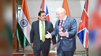 यूके के PM बोरिस जॉनसन भारत दौरे पर, बिजनेसमैन गौतम अडानी से की मुलाकात
