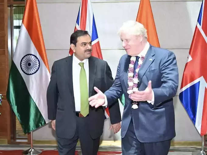 Boris Johnson With Gautam Adani