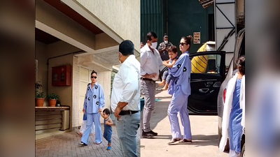 Kareena Kapoorનો હાથ પકડી ચાલતો જોવા મળ્યો દીકરો Jeh, પહેલીવાર મમ્મી સાથે શૂટિંગ સેટ પર ગયો