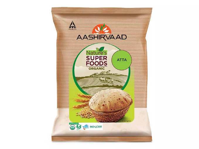 Nature&#39;s Superfoods Aashirvaad ஆர்கானிக் ஆட்டா, 5 kg