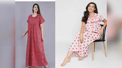 नाइटवेअरमध्ये स्टाइल आणि कम्फर्टचं करतील सगळेच कौतुक, वापरा या cotton maxi for women