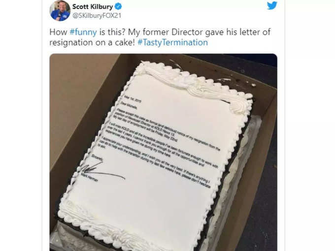 भाई साहब ने केक पर ही इस्तीफा लिख दिया