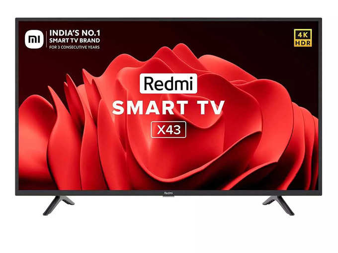 ​Redmi 108 cm (43 inches) 4K Ultra HD Android Smart LED TV X43 | L43R7-7AIN (Black) (2022 Model)