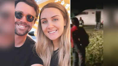 काळजाचा ठोका चुकला... क्रिकेटपटू व गर्भवती पत्नी थोडक्यात बचावले, विमान घसरले अन्...