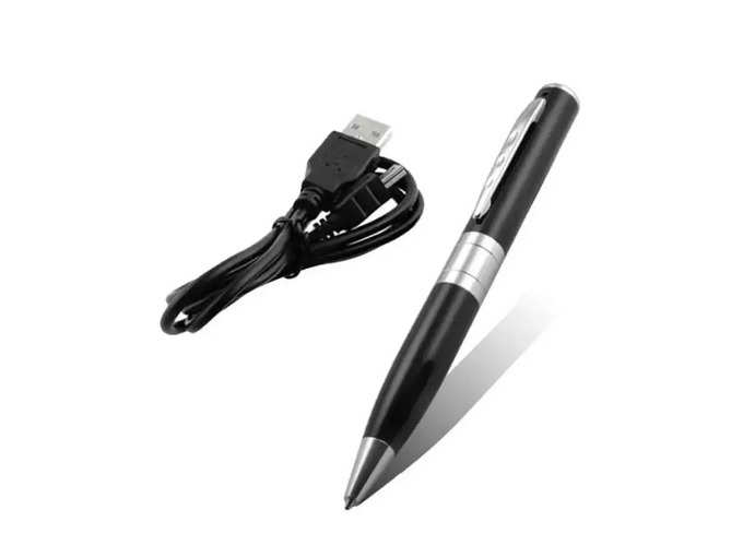 Spy Camera Pen Silver Color Video Recording