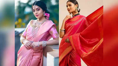 கிராண்டா டிரஸ் பண்ண இந்த லேட்டஸ்ட் டிசைன் Saree’களை ட்ரை பண்ணுங்க.