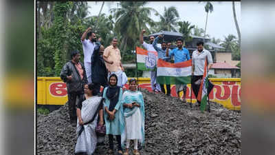 ഒന്ന് മഴ പെയ്‌തേ ഉള്ളൂ: ഗുരുവായൂരിലെ റോഡുകളെല്ലാം ചെളിക്കുണ്ടായി