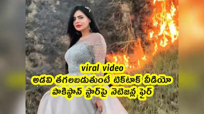 viral video: అడవి తగలబడుతుంటే టిక్‌టాక్ వీడియో.. పాకిస్థాన్ స్టార్‌పై నెటిజన్ల ఫైర్