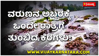 ಮಂಡ್ಯ ಜಿಲ್ಲೆಯಲ್ಲಿ ವರುಣನ ಅಬ್ಬರ! ಧಾರಾಕಾರ ಮಳೆಯಿಂದ ಒಂದೇ ರಾತ್ರಿಗೆ ತುಂಬಿದ ಕೆರೆಗಳು!