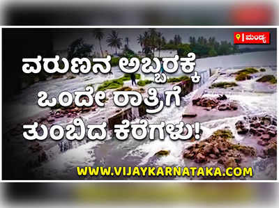 ಮಂಡ್ಯ ಜಿಲ್ಲೆಯಲ್ಲಿ ವರುಣನ ಅಬ್ಬರ! ಧಾರಾಕಾರ ಮಳೆಯಿಂದ ಒಂದೇ ರಾತ್ರಿಗೆ ತುಂಬಿದ ಕೆರೆಗಳು!