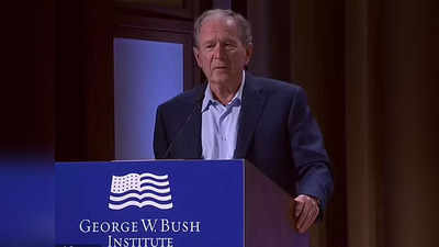 इराक पर हमला बर्बर था...जॉर्ज डब्‍ल्‍यू बुश ने रूस के बहाने गलती से पहली बार माना सच, वीडियो महावायरल