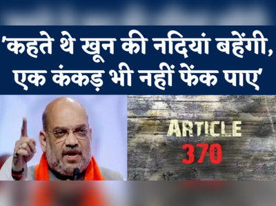 Amit Shah on Article 370: शाह बोले- पीएम मोदी ने चुटकी में हटाया अनुच्छेद 370, कोई एक कंकड़ तक नहीं फेंक सका