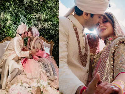 Kanika Kapoor ने शेयर की अपनी शादी की पहली फोटोज, एक-दूजे का हाथ थामे लिप किस करते दिखा कपल