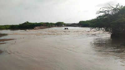 ವಿಜಯಪುರ: ಡೋಣಿ ನದಿಯಲ್ಲಿ ಸಿಲುಕಿದ ಟ್ರ್ಯಾಕ್ಟರ್