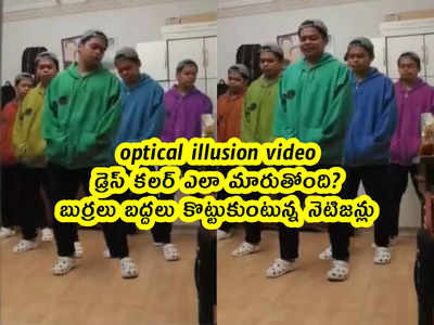 optical illusion video: డ్రెస్ కలర్ ఎలా మారుతోంది? బుర్రలు బద్దలు కొట్టుకుంటున్న నెటిజన్లు