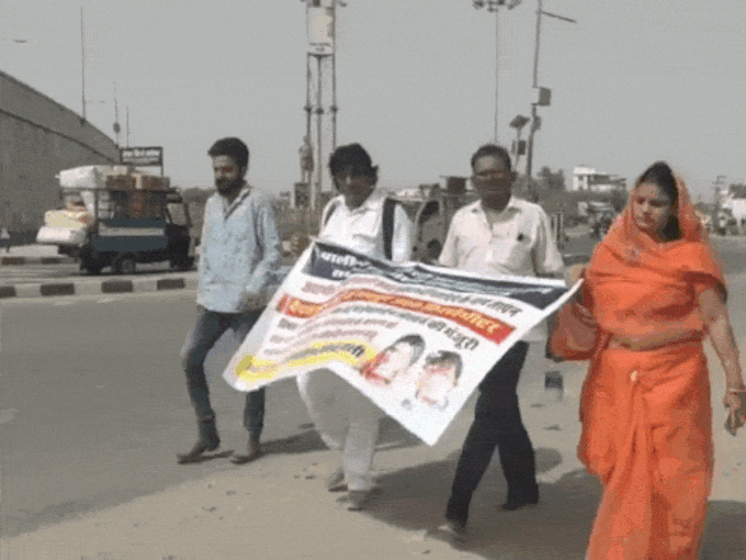 पाली : पाइपलाइन की मांग को लेकर सभापति का अपने पति के साथ जयपुर कूच