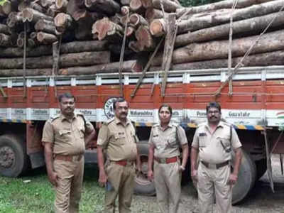 തമിഴ്‌നാട്ടിലേക്ക് 8 ലക്ഷം രൂപയുടെ തേക്ക് തടി കടത്താൻ ശ്രമം; കൈയ്യോടെ പിടികൂടി വനം വകുപ്പ്