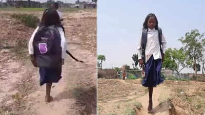 એક પગ નથી છતાં 1 કિમી દૂર શાળાએ ચાલીને જાય છે, 10 વર્ષની છોકરીની કહાની જાણી લોકો થયા ભાવુક