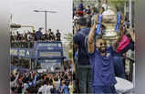 IPL 2022: गुजरात टाइटंस ने खुली बस में सड़क पर मनाया जीत का जश्न, हजारों की भीड़ उमड़ी, देखें फोटो