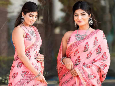 तड़कते-भड़कते लुक के लिए ट्राय करें ये मॉडर्न Saree, देखें यह फ्लोरल प्रिंट वाली लिस्ट