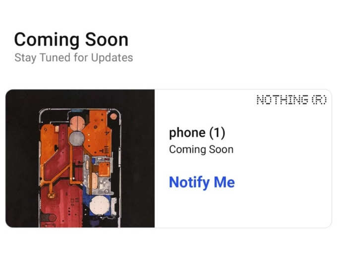 nothing phone 1 flipkart page.