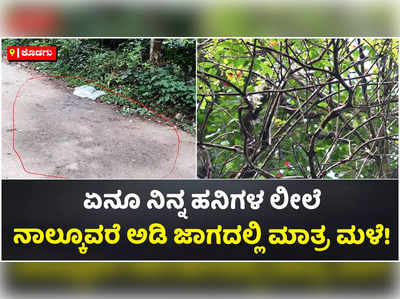 ಕೊಡಗಿನಲ್ಲಿ ಇದೆಂಥ ವಿಚಿತ್ರ? ಸುತ್ತಲೂ ಒಣ ಹವೆ, ನಾಲ್ಕೂವರೆ ಅಡಿ ವ್ಯಾಪ್ತಿಯಲ್ಲಿ ಮಾತ್ರ ನಿರಂತರ ಮಳೆ!