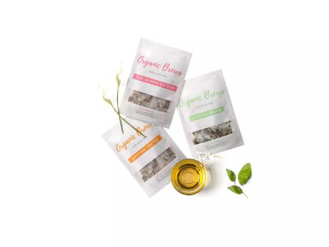 Organic Brews Green Tea, Slimtox Combo, 100% Organic Green Tea Blend for Detox, Weight Loss &amp; Immunity Boost, Made with Premium Whole Leaf Teas, Blended with 100% Organic Ingredients, 3 Packets of 25 Pyramid Tea Bags Each, Each Teabag Can Be Used Twice, Each Packet Makes 50 Cups