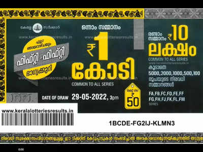 ഒരു കോടി നേടുന്ന ഭാഗ്യവാൻ ആര്? ഫിഫ്റ്റി ഫിഫ്റ്റി FF 3 ലോട്ടറി നറുക്കെടുപ്പ് ഇന്ന്