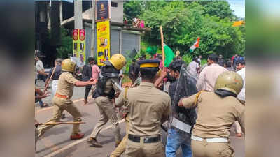 മുഖ്യമന്ത്രിക്കെതിരെ കരിങ്കൊടിയും മുദ്രാവാക്യം വിളികളും; തളിപ്പറമ്പിൽ ലാത്തിച്ചാർജ്