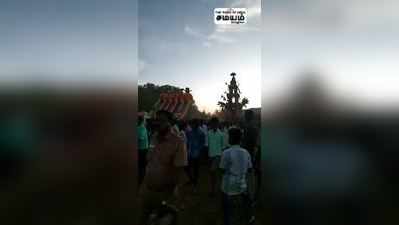 தருமபுரி அருகே பக்தர்கள் மீது தேர் கவிழ்ந்து விபத்து; பதைபதைக்கும் வீடியோ!