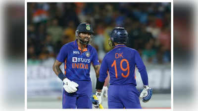 Dinesh Karthik-এর হাফ সেঞ্চুরি, Hardik Pandya-র লড়াকু ইনিংস, Team India ১৬৯/৬