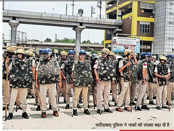 2000 पुलिसकर्मी तैनात, बल्लभगढ़ में भारत बंद को लेकर कड़ा पहरा