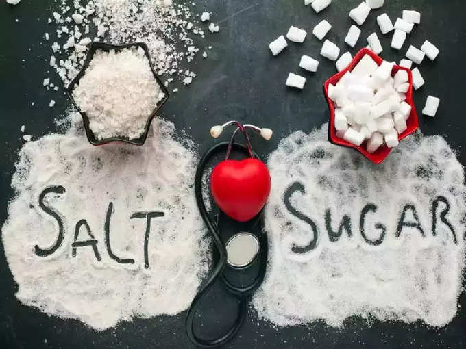 साखर, मीठ व चरबी