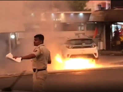 Tata च्या या गाडीला आग लागताच कंपनीने घेतला मोठा निर्णय, पाहा आगीचा VIDEO