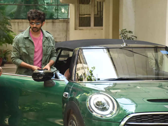 Kartik Aaryan Mini Cooper Convertible