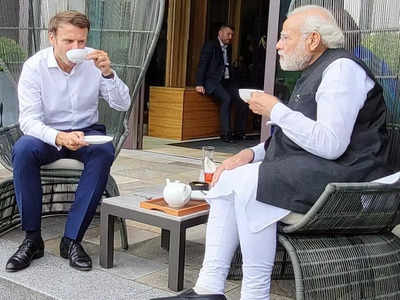 जर्मनी मे भी पीएम मोदी का जलवा, G7 समिट में फ्रांसीसी राष्ट्रपति इमैनुएल मैक्रों के साथ चाय पर की चर्चा