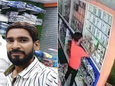 CCTV: સુરતમાં દુકાનમાં કામ કરતા યુવકે લાખોની કિંમતના મોબાઈલ-જિન્સ પેન્ટ ચોરી લીધા