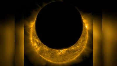 जब चंद्रमा ने ढक लिया आधे से ज्यादा सूरज, NASA के सोलर डायनेमिक्स ऑब्जर्वेटरी ने स्पेस में देखा सूर्य ग्रहण