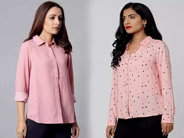Shirts for women in pink color