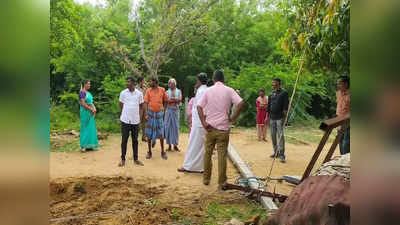 கூடுவாஞ்சேரி அருகே சோகம் - மின் கம்பம் முறிந்து விழுந்து வேடிக்கை பார்த்த பெண் பலி