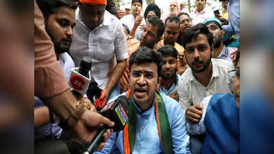 Tejasvi Surya Questioned: ಕೇಜ್ರಿವಾಲ್ ನಿವಾಸದ ಮುಂದೆ ಪ್ರತಿಭಟನೆ: ದಿಲ್ಲಿ ಪೊಲೀಸರಿಂದ ತೇಜಸ್ವಿ ಸೂರ್ಯ ವಿಚಾರಣೆ