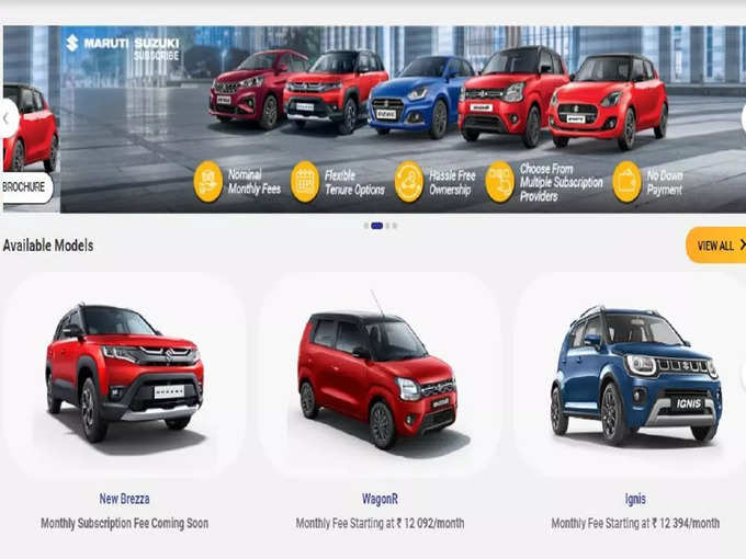 Maruti Suzuki Cars Subscription Program 1