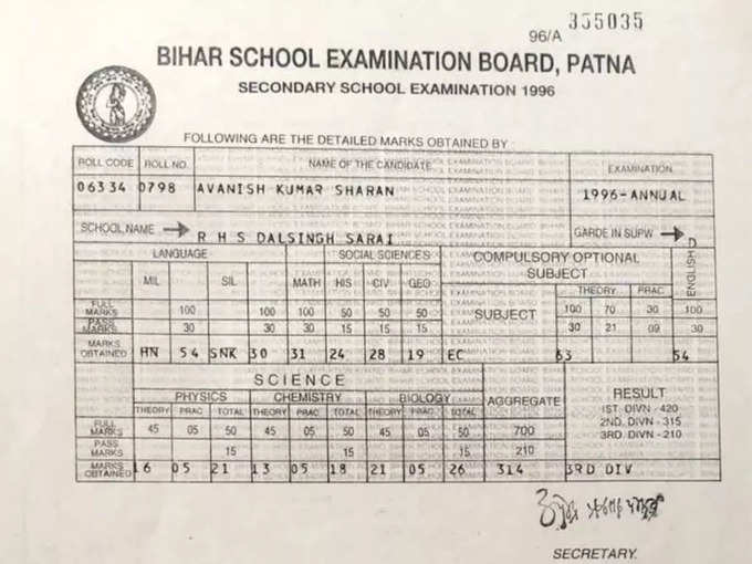 थर्ड डिवीजन से पास की थी परीक्षा