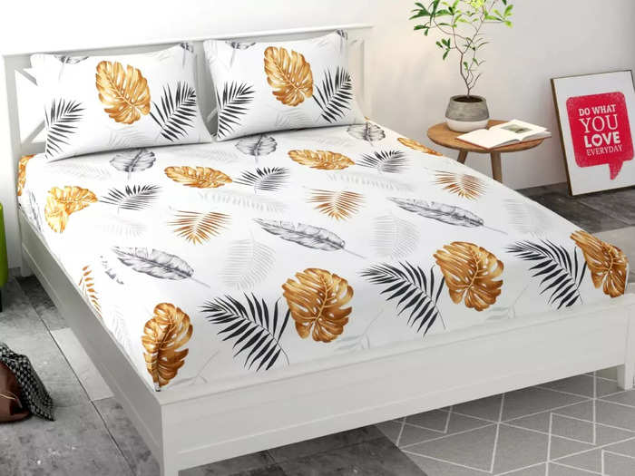 Double bed bedsheet elastic fitted