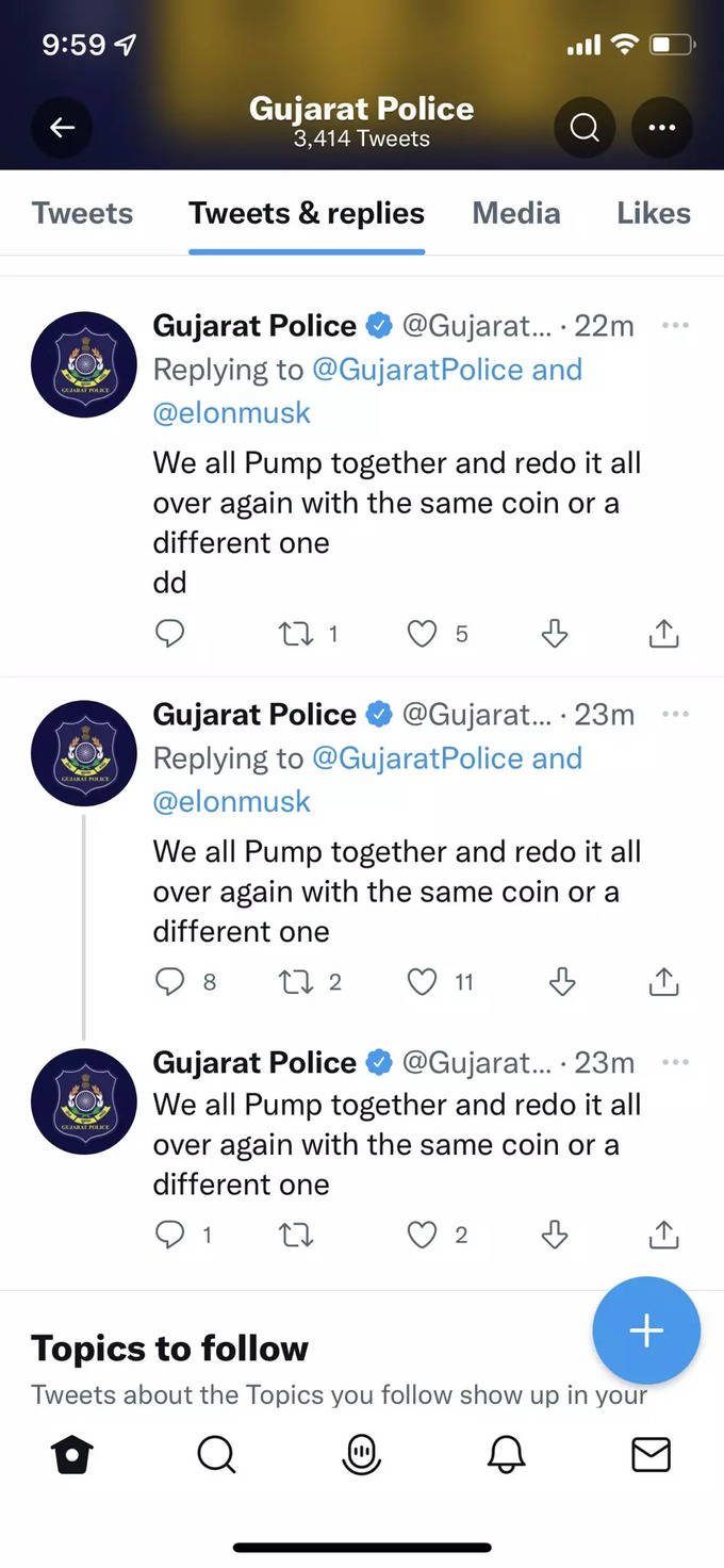 Gujarat Police Twitter Account Hack