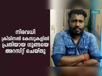 നിരവധി ക്രിമിനൽ കേസുകളിൽ പ്രതിയായ ഗുണ്ടയെ അറസ്റ്റ് ചെയ്തു