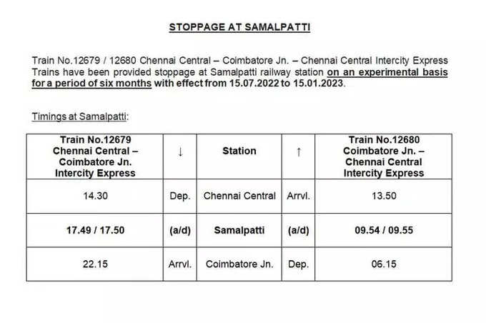 samalpatti railway station